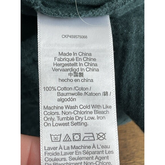 Madewell Womens Blouse Sz Small Lightspun Cuffed-Sleeve Shirred Bohemian Boho - Picture 9 of 12